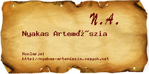 Nyakas Artemíszia névjegykártya
